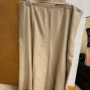 Tan flared maxi skirt (size 16)
